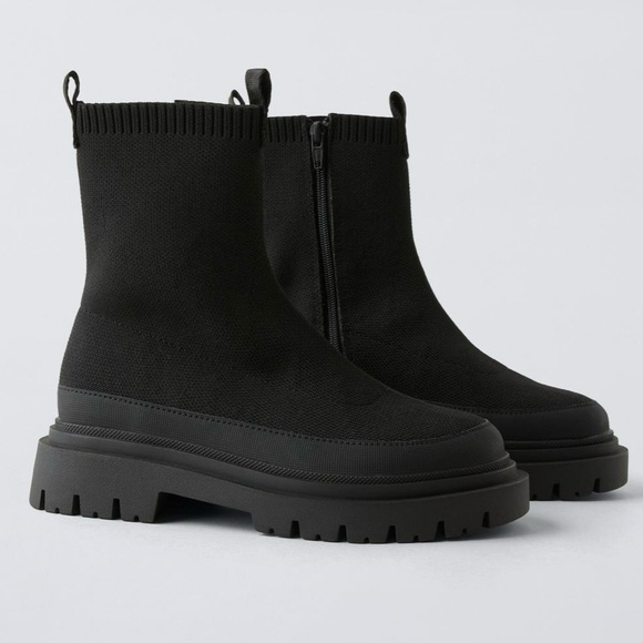 Zara Chunky Boots - Size 12.5 - Picture 1 of 13